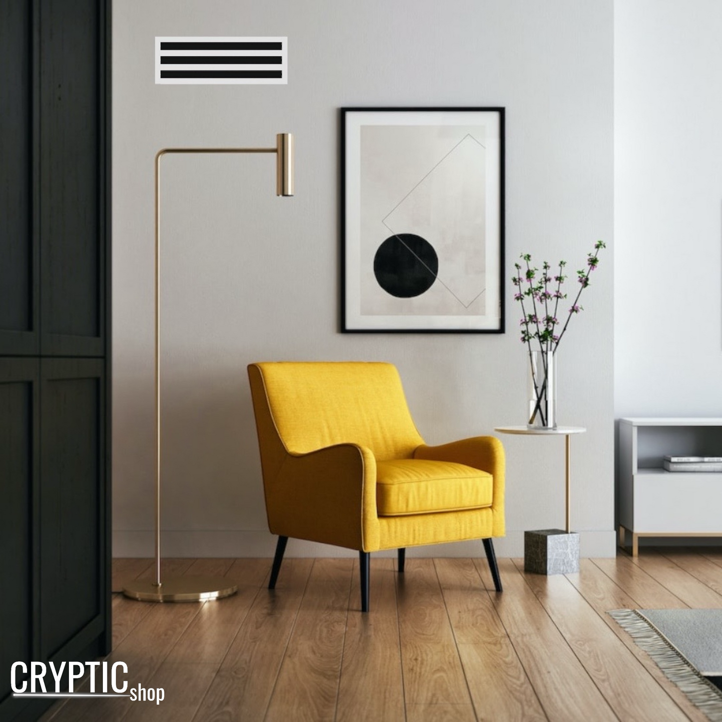 CRYPTIC - 6" Linear Slot Diffuser - 3 Slot - Modern Air Vent Cover for Ceiling, Wall or Floor