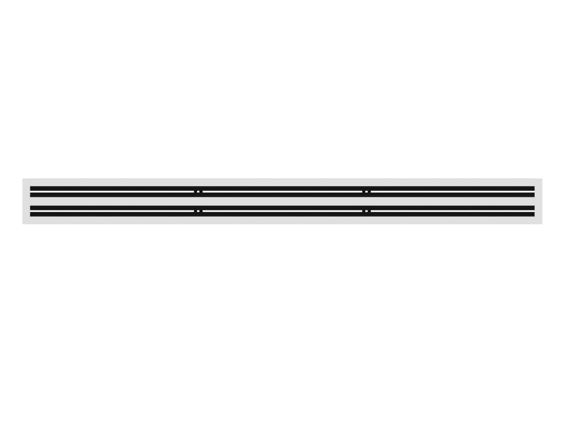 CRYPTIC - 4" Linear Slot Diffuser - 2 Slot - Modern Air Vent Cover for Ceiling, Wall or Floor