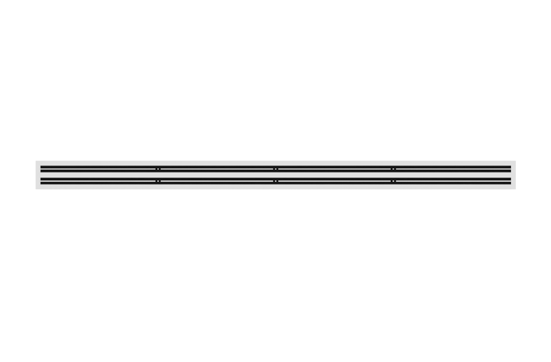 CRYPTIC - 4" Linear Slot Diffuser - 2 Slot - Modern Air Vent Cover for Ceiling, Wall or Floor