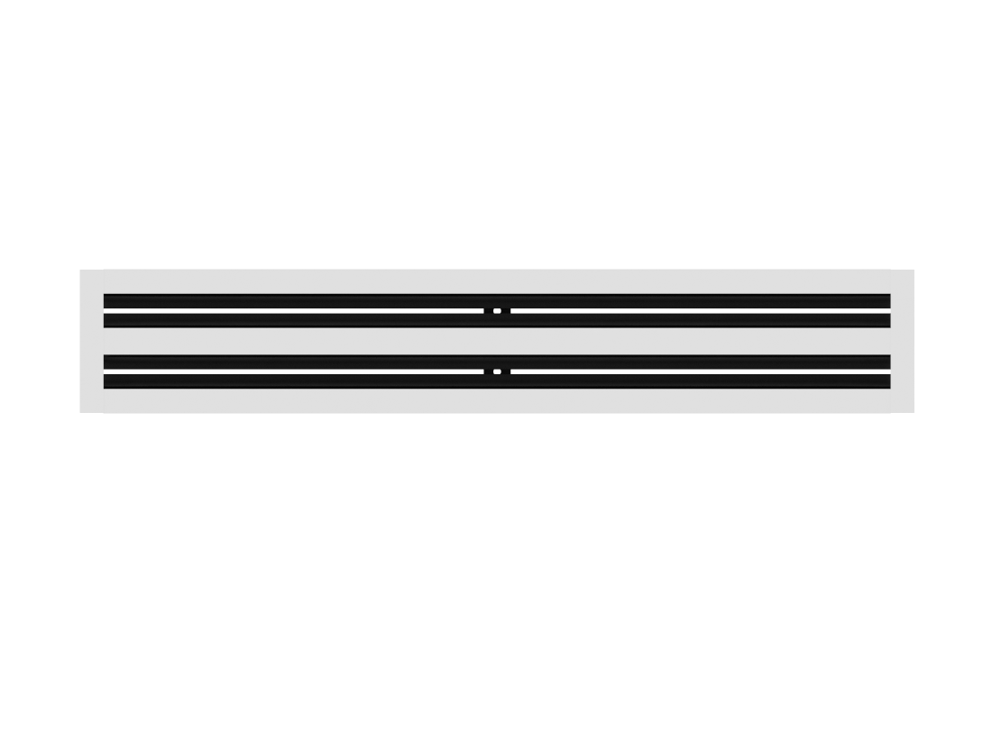 CRYPTIC - 4" Linear Slot Diffuser - 2 Slot - Modern Air Vent Cover for Ceiling, Wall or Floor