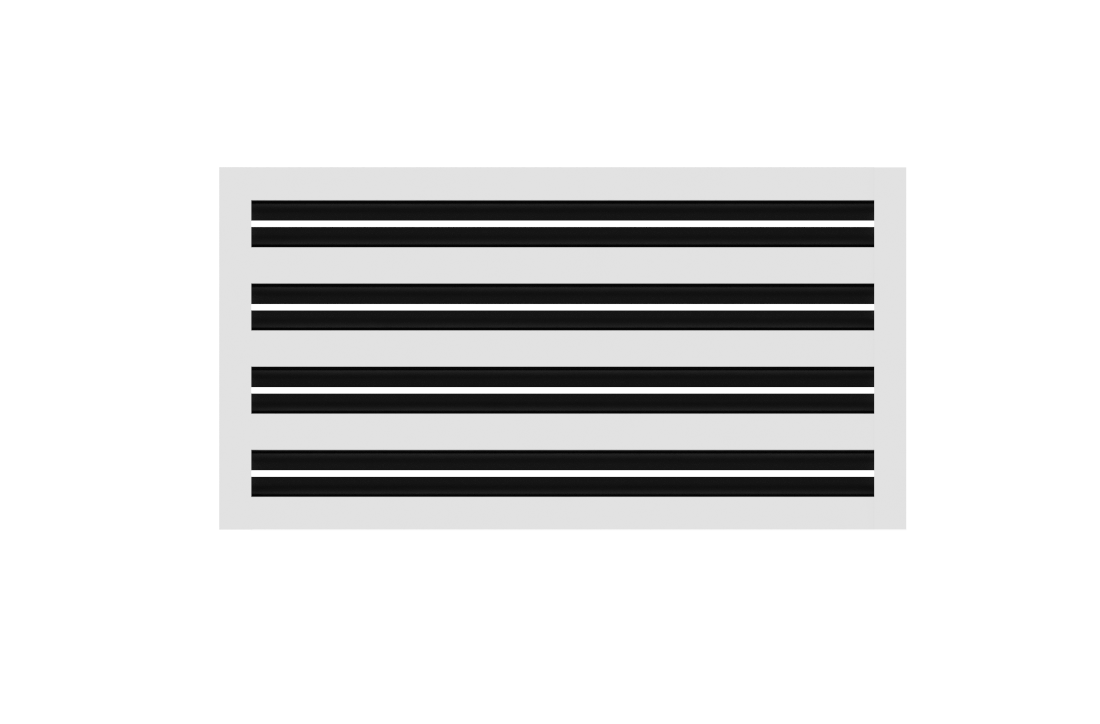 CRYPTIC - 8" Linear Slot Diffuser - 4 Slot - Modern Air Vent Cover for Ceiling, Wall or Floor