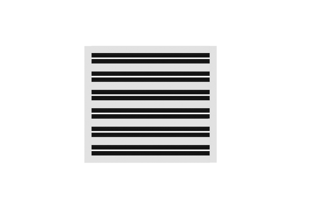 CRYPTIC - 12" Linear Slot Diffuser - 6 Slot - Modern Air Vent Cover for Ceiling, Wall or Floor