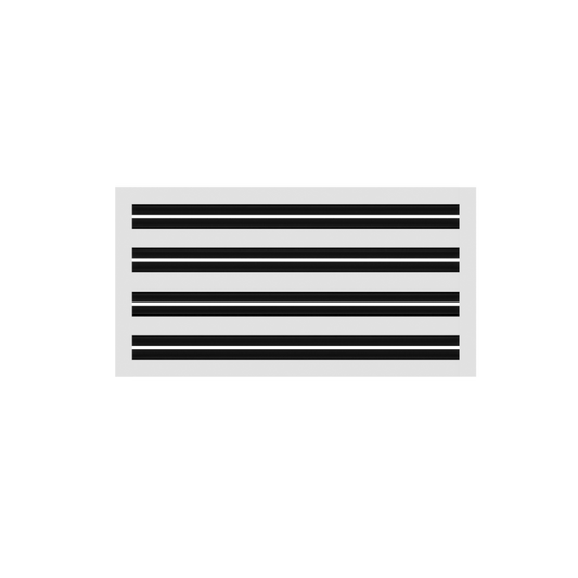 CRYPTIC - 8" Linear Slot Diffuser - 4 Slot -  Modern Air Vent Cover for Ceiling, Wall or Floor